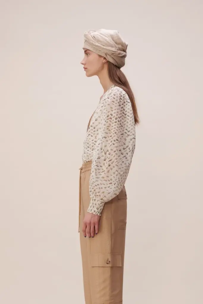 Lala Berlin Blouse Babsi cotton sand wave Meist gekauft