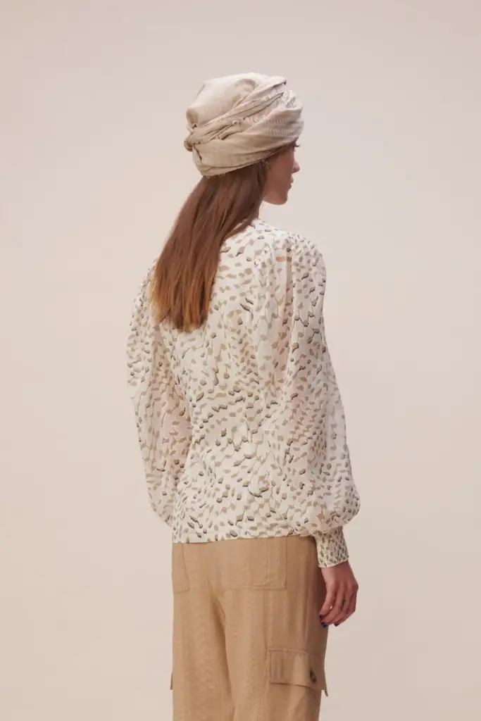 Lala Berlin Blouse Babsi cotton sand wave Meist gekauft
