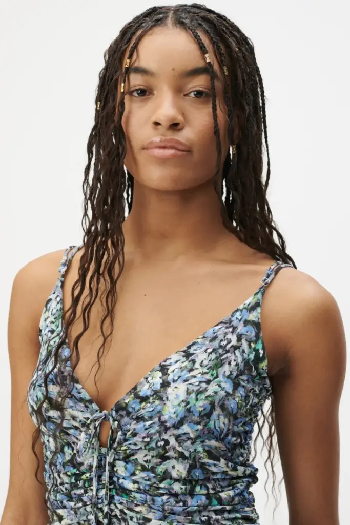 Lala Berlin Top Tamiko viscose mix leo love dark Blitzverkäufe