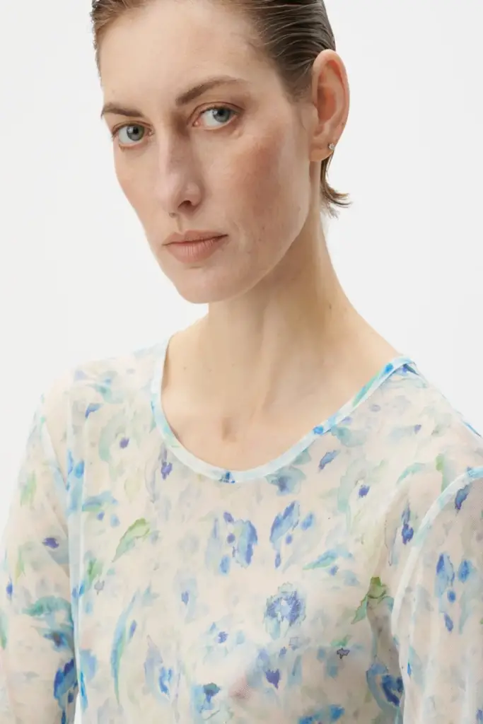 Lala Berlin Longsleeve Caro polyester mix sky leo love Limitierter Zeitrabatt