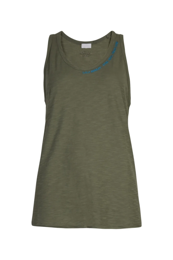 Lala Berlin Tank Top Tara cotton olive Sonderangebot