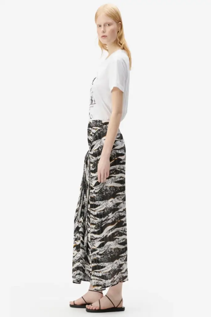 Lala Berlin Skirt Svyna viscose zebra wave dot Versandkostenfrei
