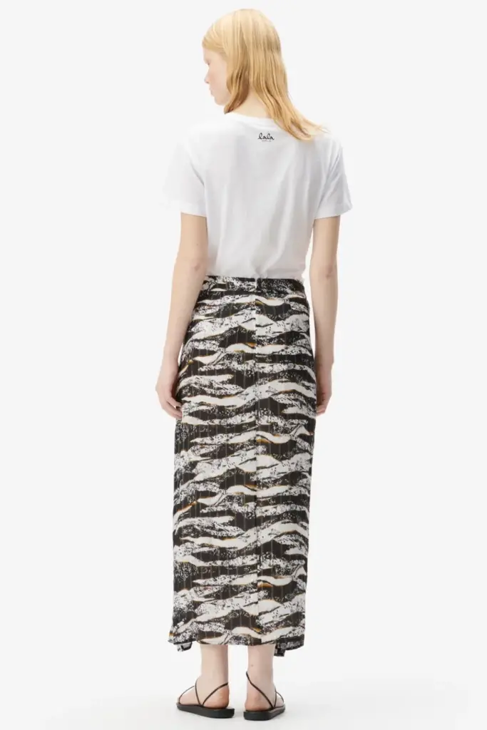 Lala Berlin Skirt Svyna viscose zebra wave dot Versandkostenfrei