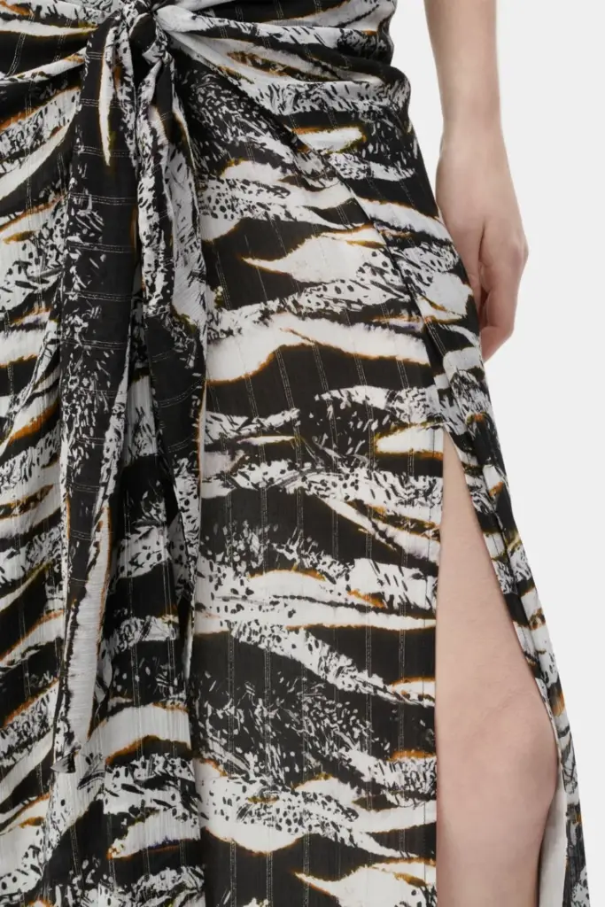 Lala Berlin Skirt Svyna viscose zebra wave dot Versandkostenfrei