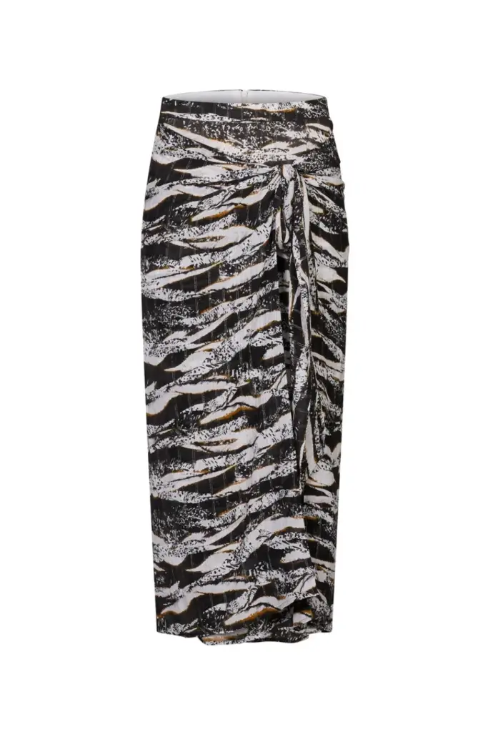 Lala Berlin Skirt Svyna viscose zebra wave dot Versandkostenfrei