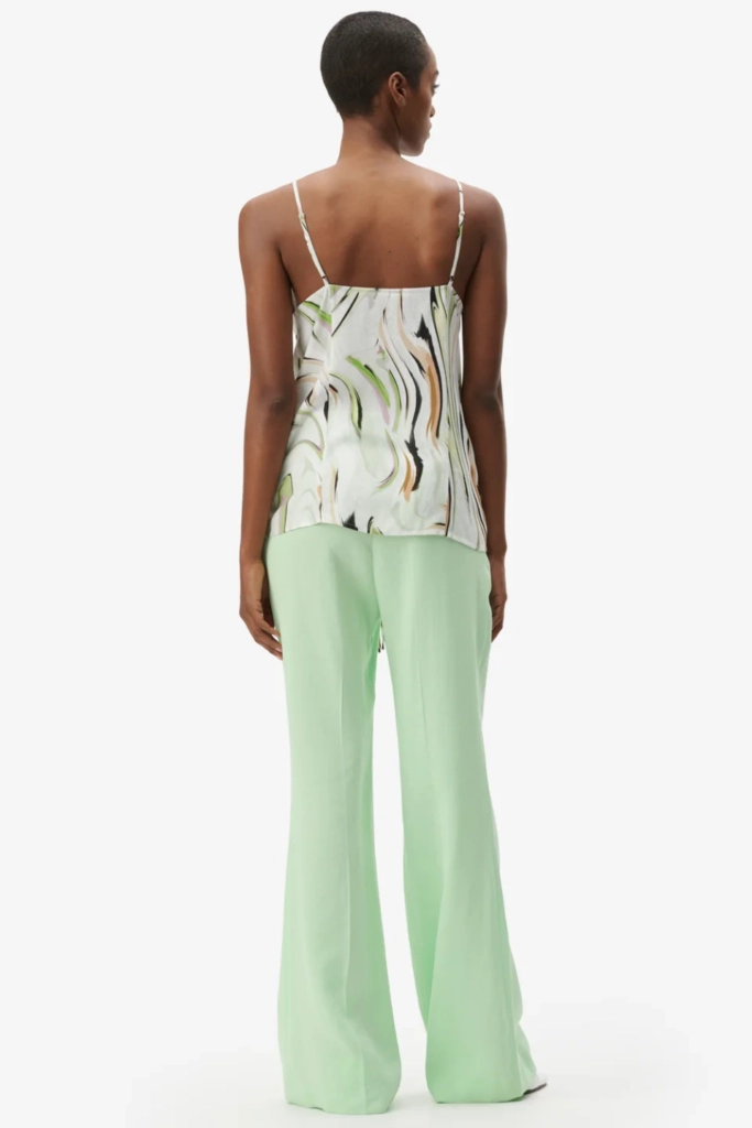 Lala Berlin Top Tiko viscose marble wave green Flash Sale