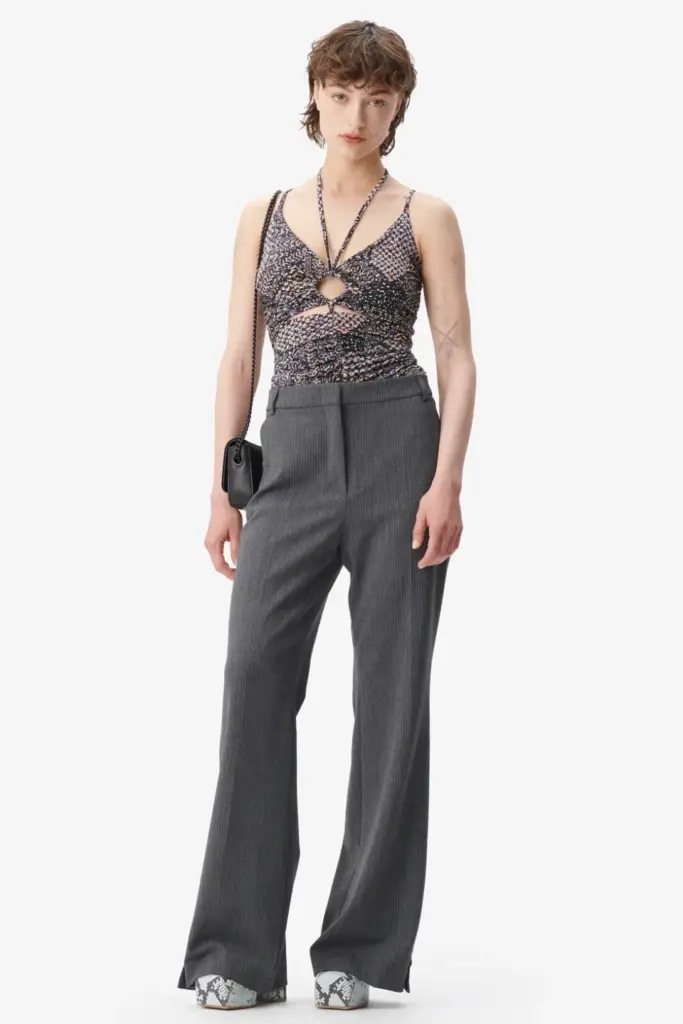 Lala Berlin Top Tamiki viscose mix heritage star black Exklusivangebot