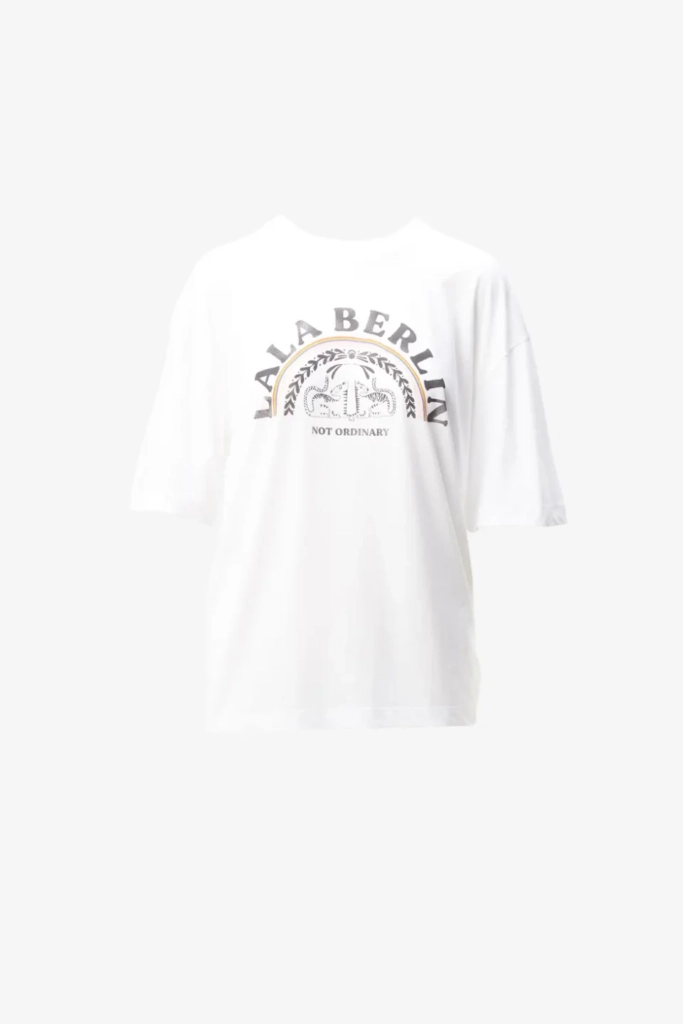 Lala Berlin T-Shirt Celia cotton not ordinary white Cyber Monday