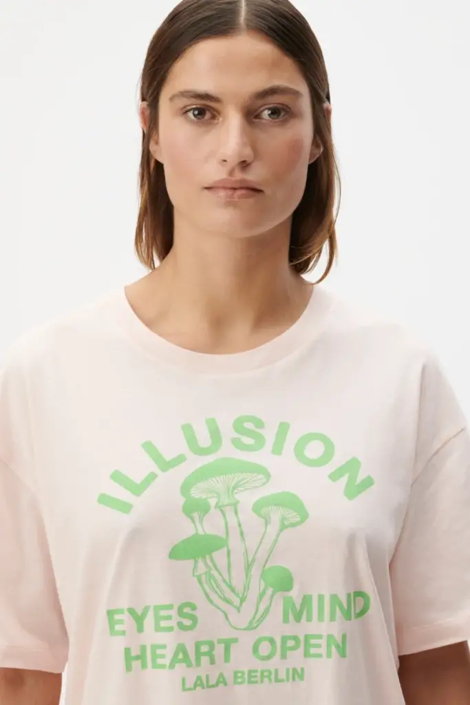 Lala Berlin T-Shirt Celia cotton illusion sea shell Weihnachtsangebot