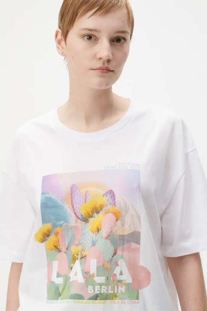 Lala Berlin T-Shirt Celia cotton lala desert Osterangebot