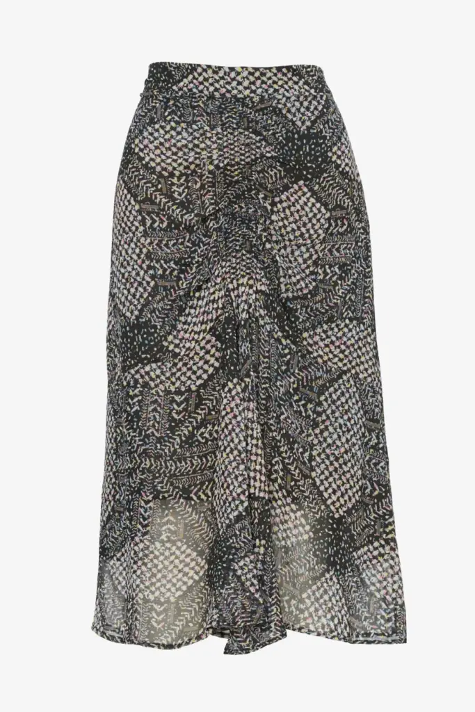 Lala Berlin Skirt Suna viscose heritage star black Jubiläumsangebot