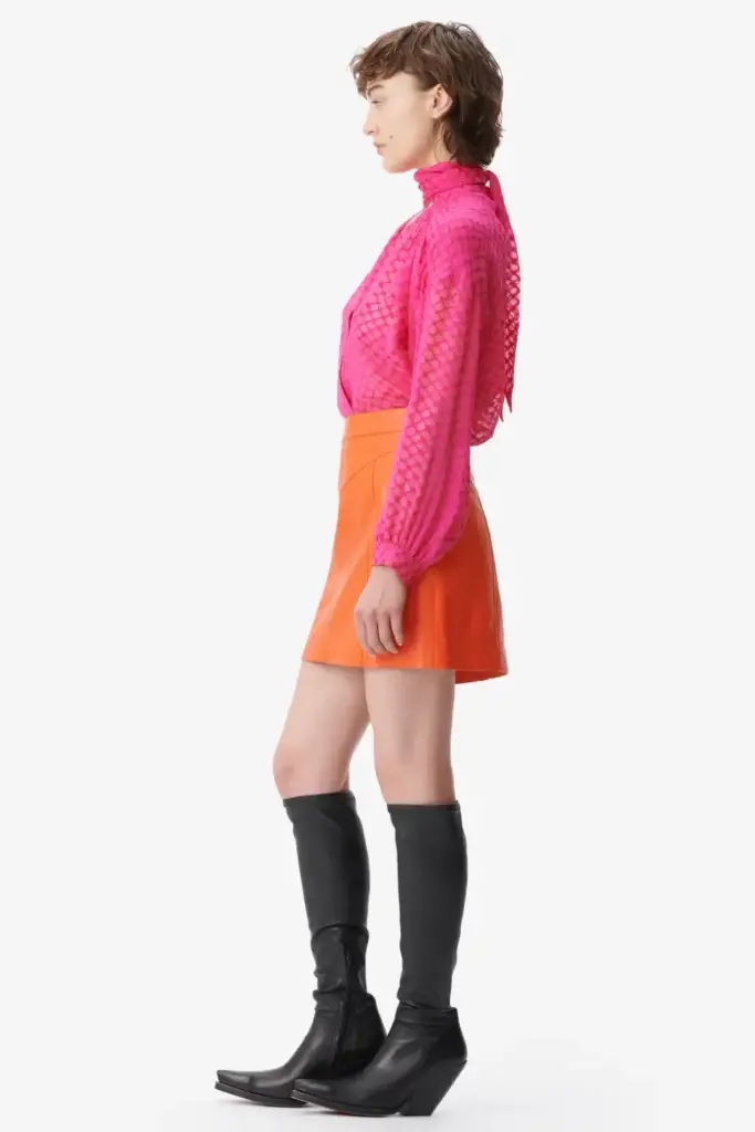 Lala Berlin Skirt Skyla viscose mix paprika Heißer Verkauf