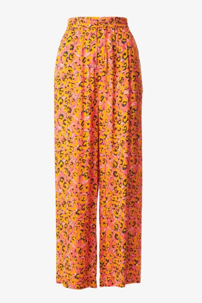 Lala Berlin Pants Perla viscose leo pink Räumungsverkauf