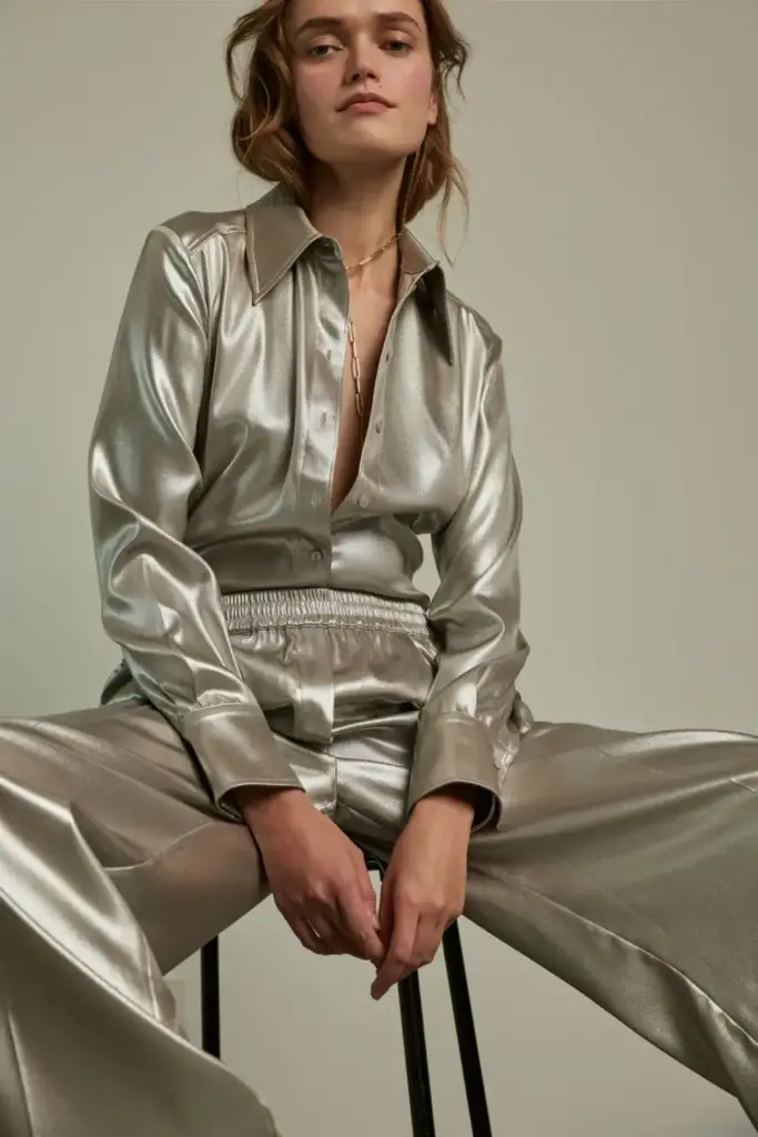 Lala Berlin Pants Perilla polyester silver Kauf eins, bekomm eins gratis