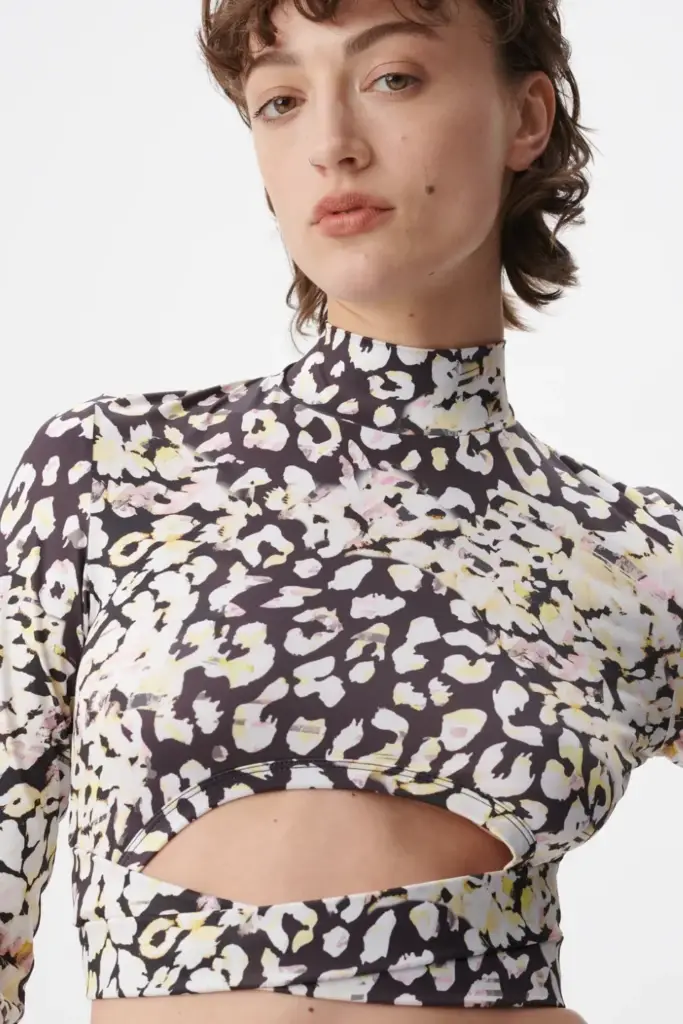 Lala Berlin Longsleeve Issay polyester mix floral leo Tiefpreis