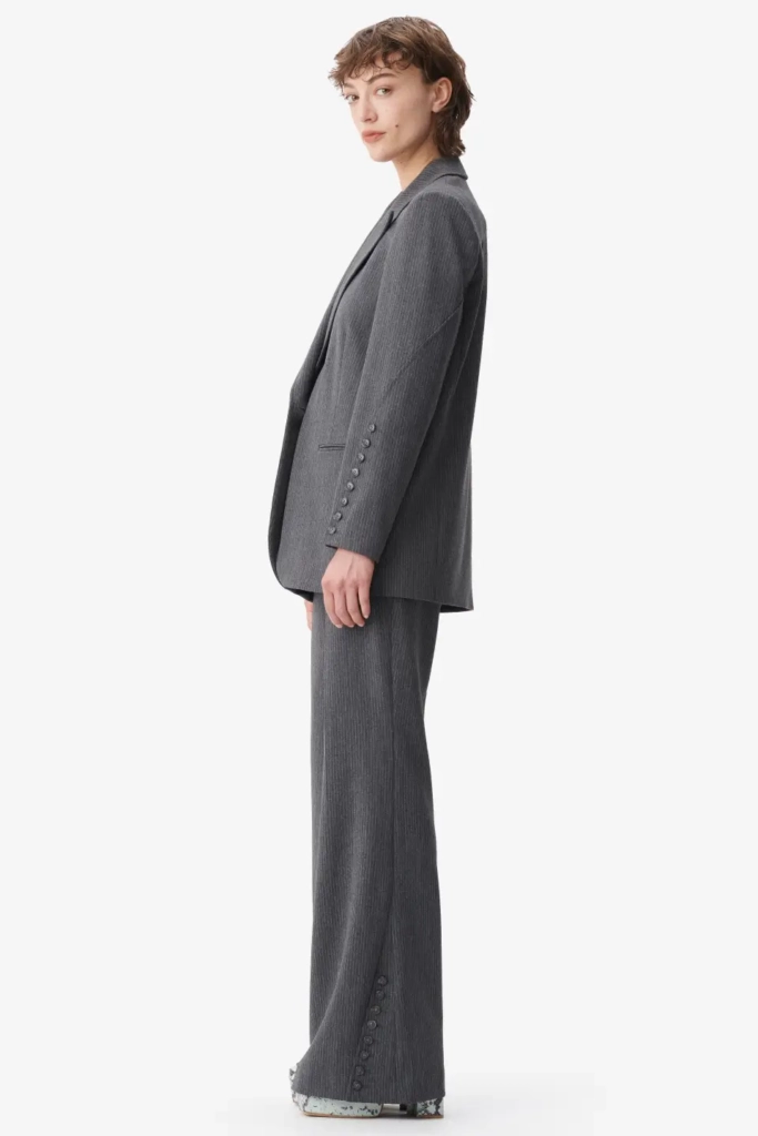 Lala Berlin Jacket Jula polyester mix anthracite stripe Zeitbegrenzte Promotion
