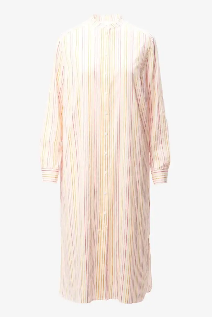 Lala Berlin Dress Dune cotton mix multicolor stripe Sonderangebot der Fabrik