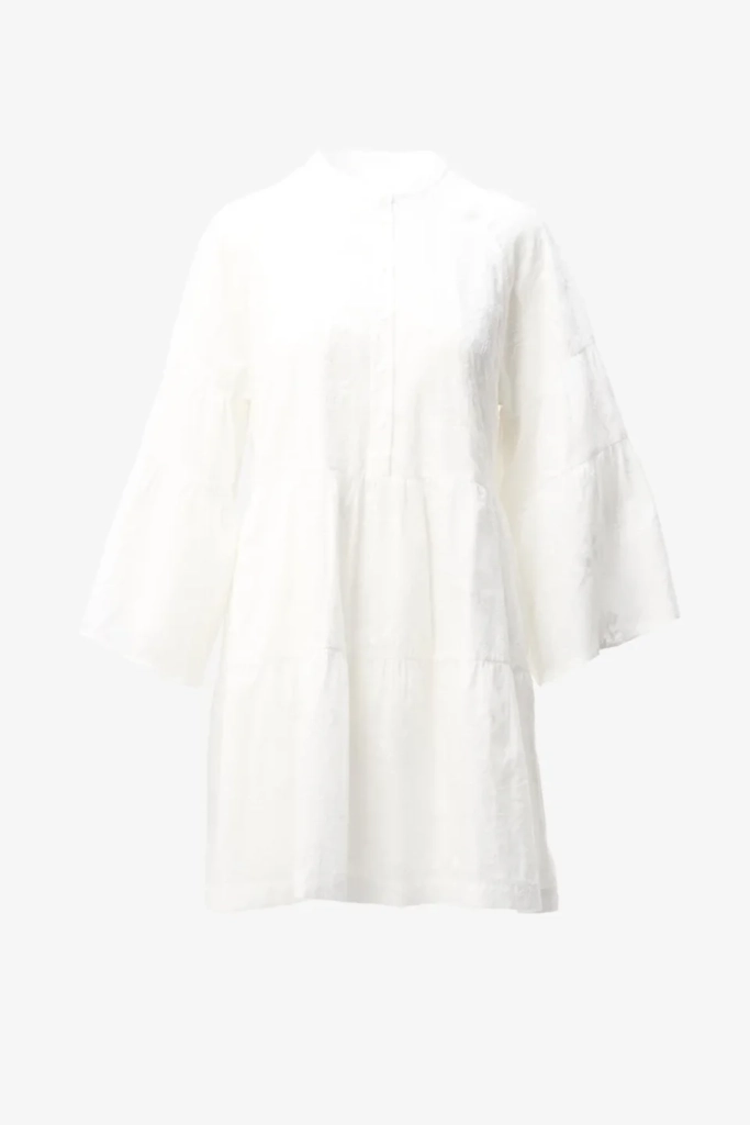 Lala Berlin Dress Delmar cotton embroidery white Speichern exportieren