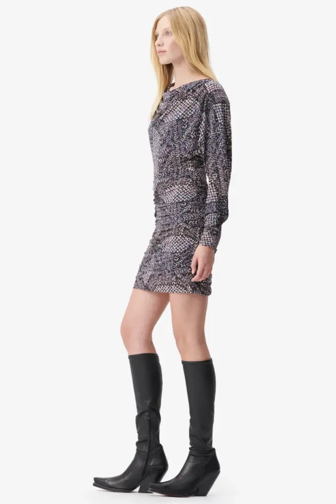 Lala Berlin Dress Danka viscose mix heritage star black Rabatte dieses Monats