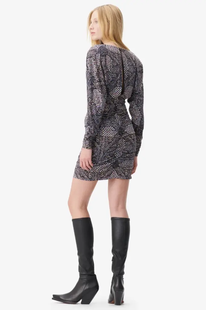 Lala Berlin Dress Danka viscose mix heritage star black Rabatte dieses Monats