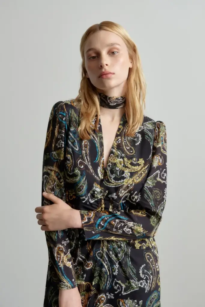 Lala Berlin Dress Damaso viscose/silk blend paisley park Online