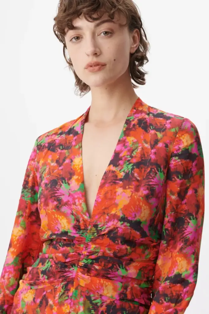 Lala Berlin Dress Damala viscose/silk blend shibori flower Outlet