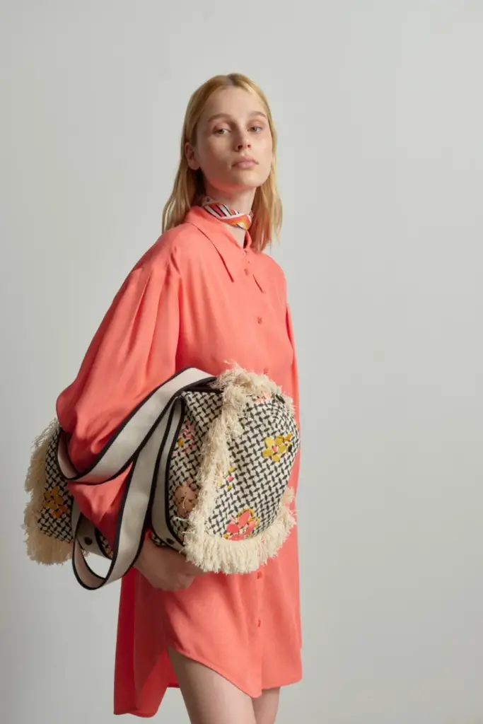 Lala Berlin Dress Dakil viscose underwater melon Auslauf