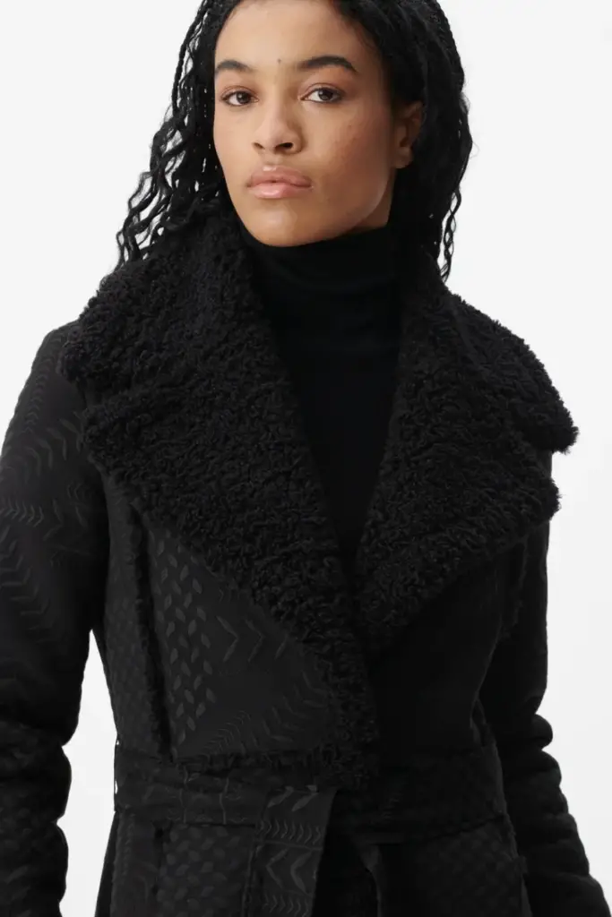 Lala Berlin Coat Osia polyester heritage star black Hotsell