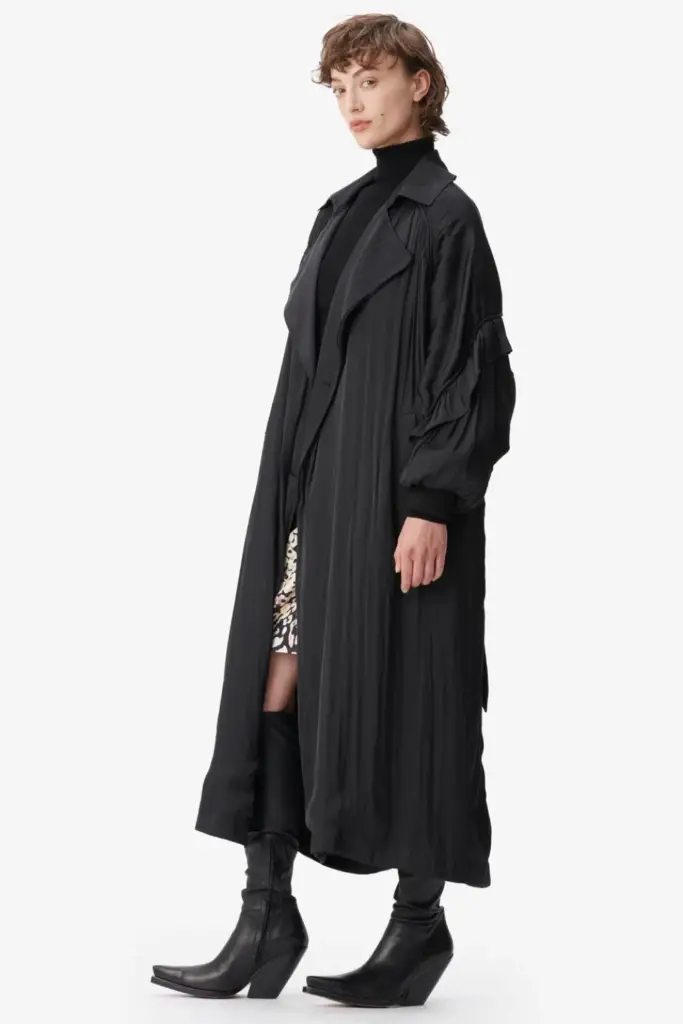 Lala Berlin Coat Olaya polyester mix black Fabrikverkauf