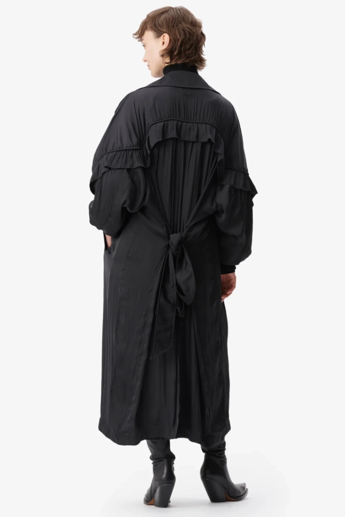 Lala Berlin Coat Olaya polyester mix black Fabrikverkauf