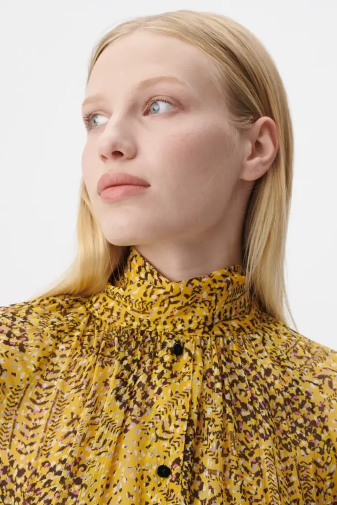 Lala Berlin Blouse Brooks viscose heritage star yellow Rabatt