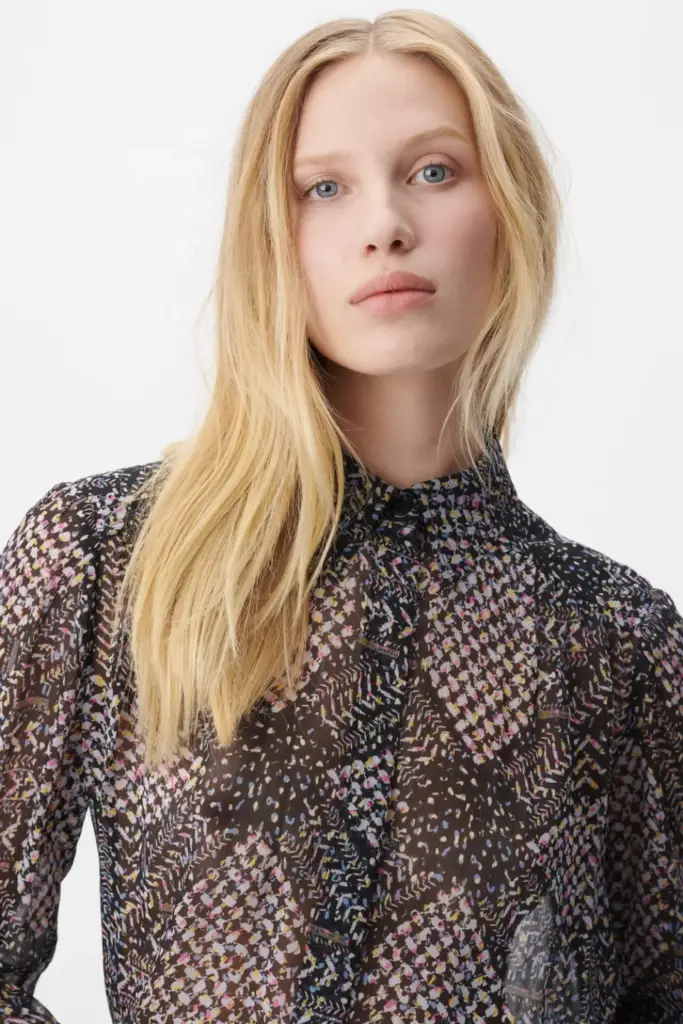 Lala Berlin Blouse Bling viscose heritage star black Versandkostenfrei
