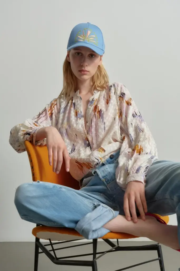 Lala Berlin Blouse Binoa viscose floral fountain pink Großer Ausverkauf
