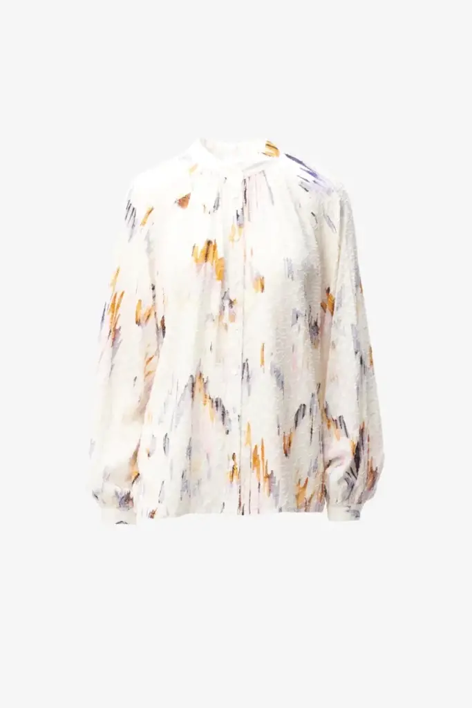 Lala Berlin Blouse Binoa viscose floral fountain pink Großer Ausverkauf