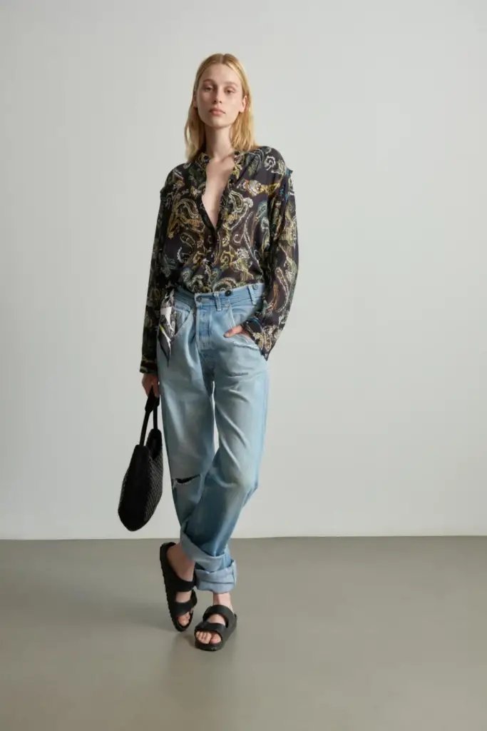Lala Berlin Blouse Baker viscose mix paisley park Preisnachlass