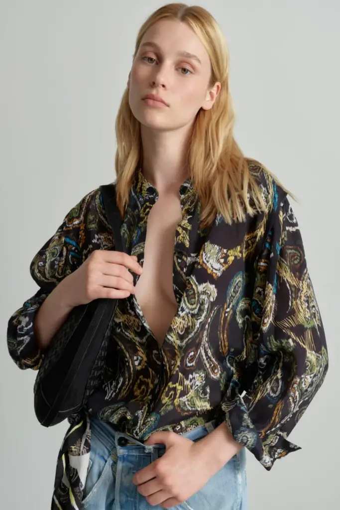 Lala Berlin Blouse Baker viscose mix paisley park Preisnachlass