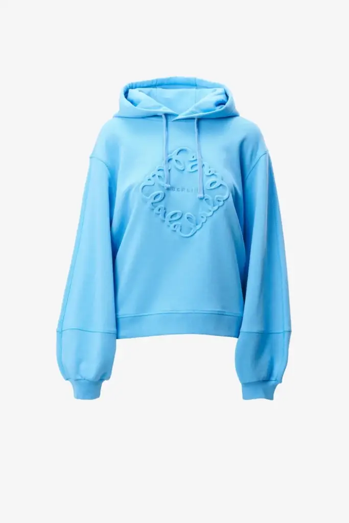 Lala Berlin Hoodie Ipalina cotton diamond azure Saisonschlussverkauf