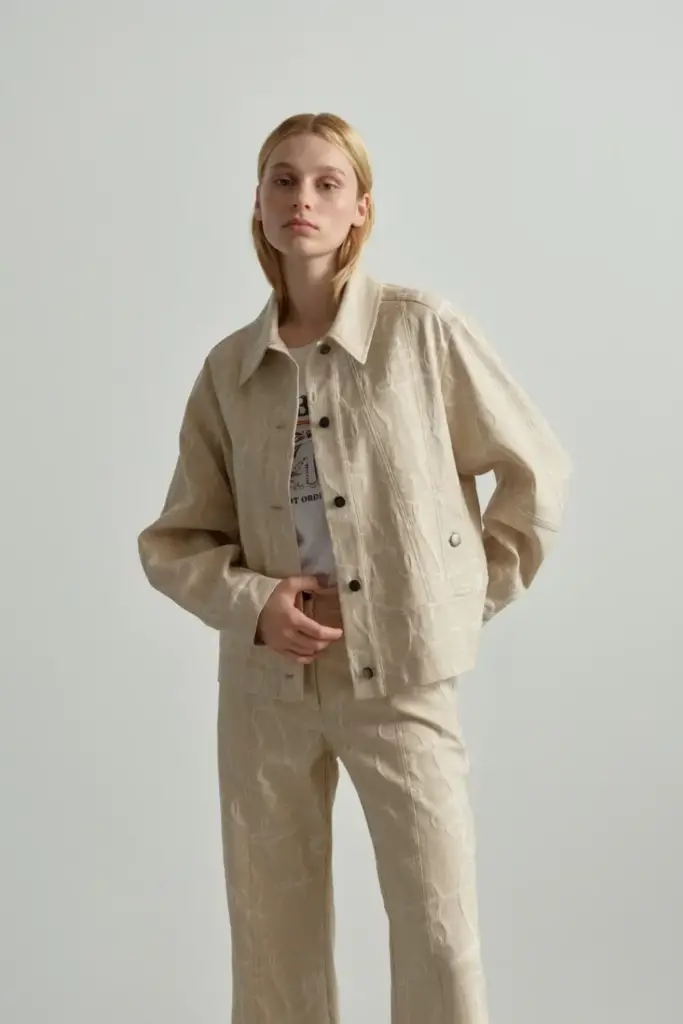 Lala Berlin Jacket Jacek cotton mix lalagram jacquard beige Cyber Monday
