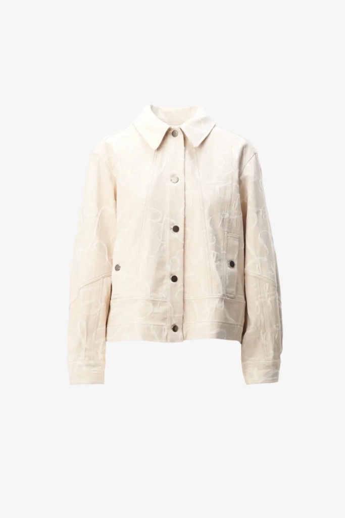 Lala Berlin Jacket Jacek cotton mix lalagram jacquard beige Cyber Monday