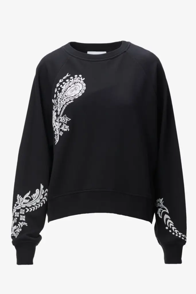 Lala Berlin Sweatshirt Ijora cotton paisley black Vatertagsangebot