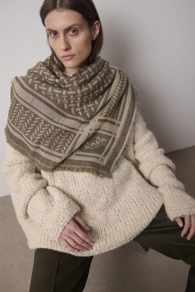 Lala Berlin Triangle Anaya wool mix stone Top Angebot