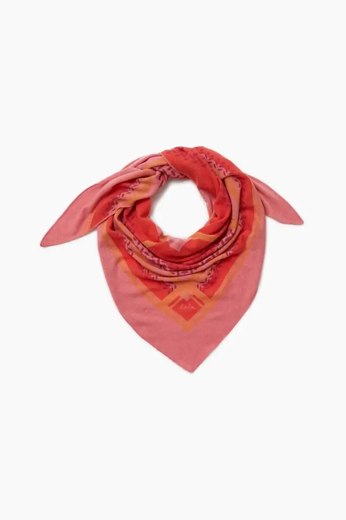 Lala Berlin Triangle Double Heritage cashmere rosa/orange Sonderangebote