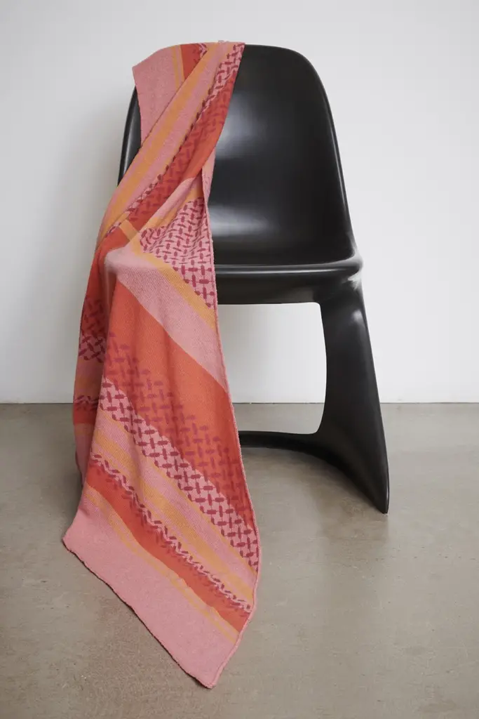 Lala Berlin Triangle Double Heritage cashmere rosa/orange Sonderangebote