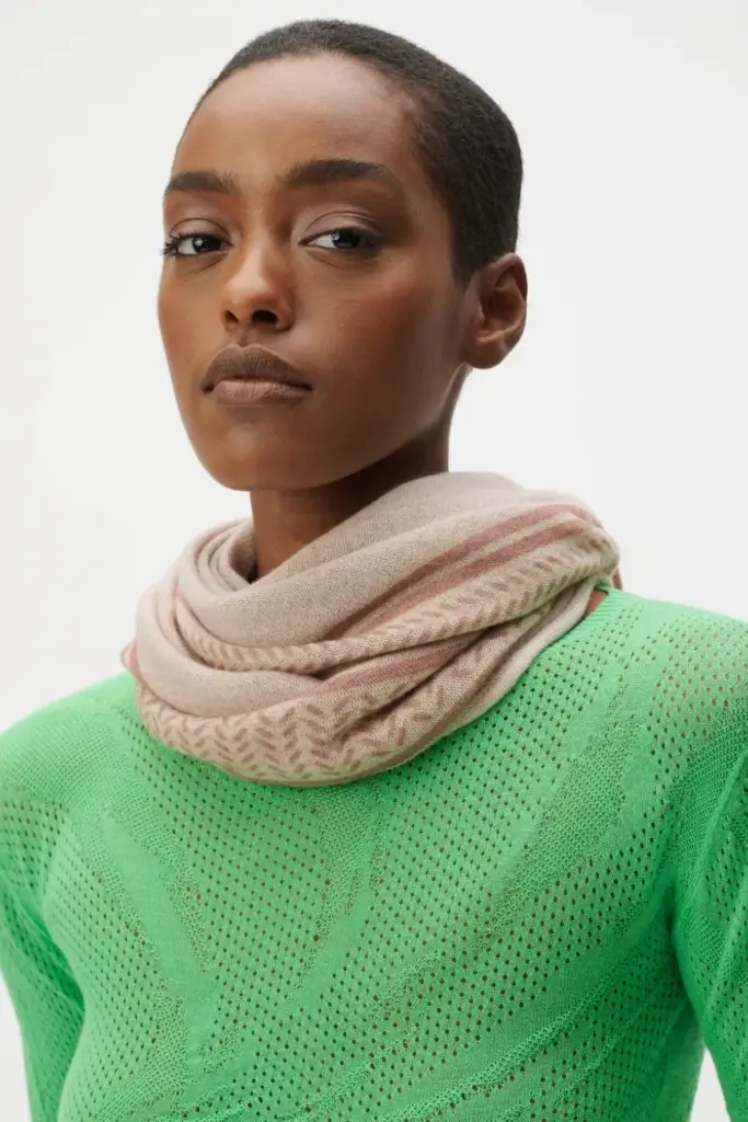 Lala Berlin Triangle Heritage Double cashmere sand flip JETZT KAUFEN