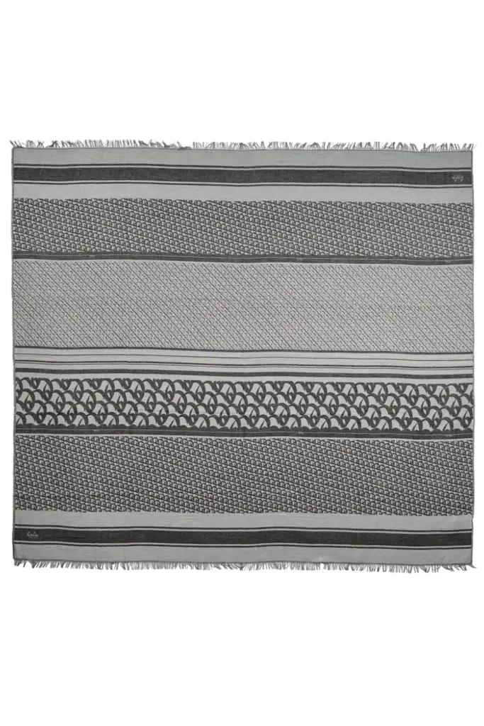Lala Berlin Scarf Monogram viscose mix black/white Zeitbegrenzte Promotion