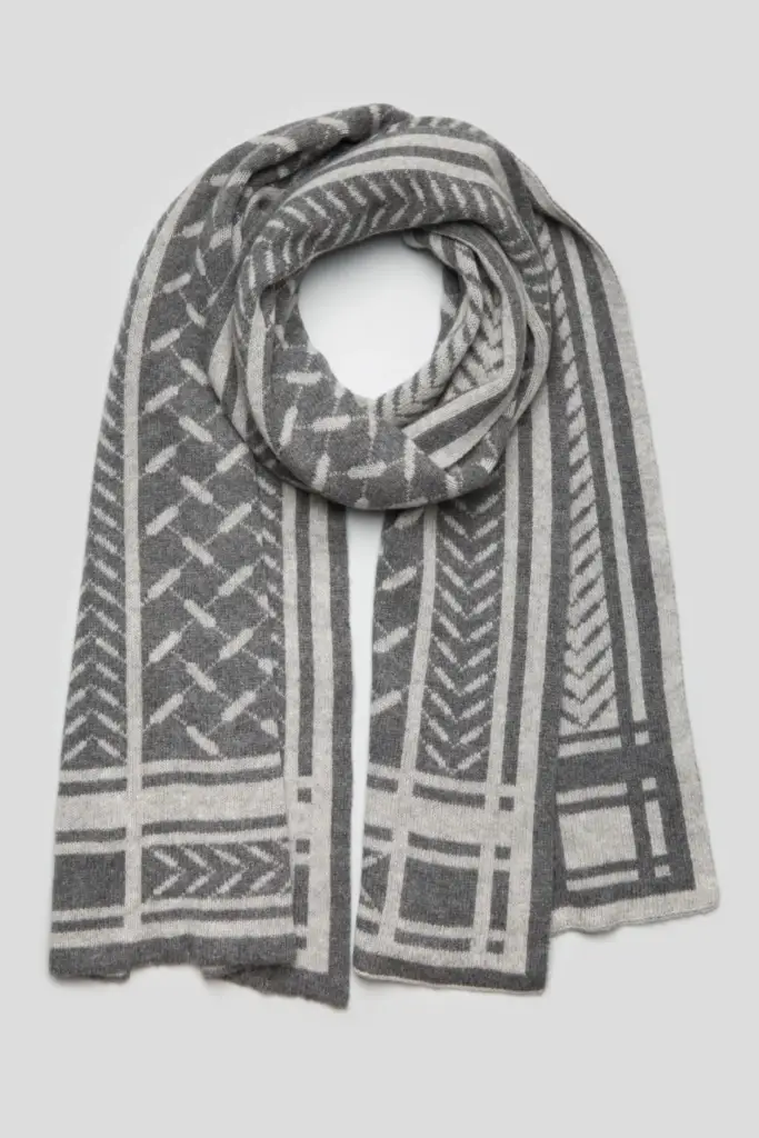 Lala Berlin Scarf Chuck cashmere light grey Bis zu 50% Rabatt