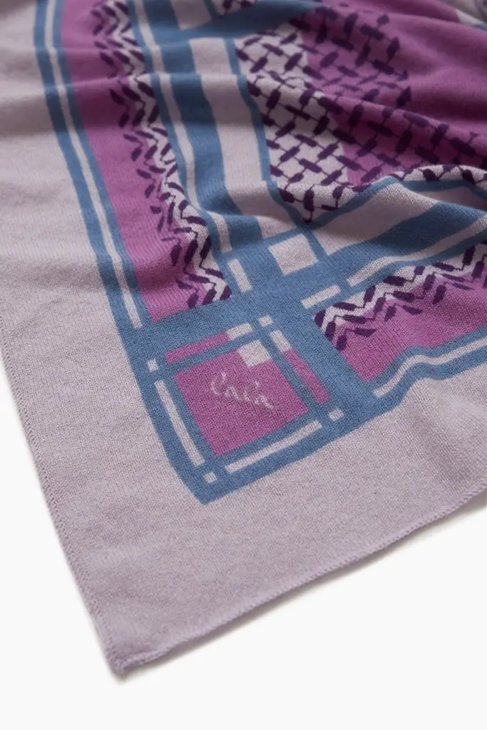 Lala Berlin Triangle Double Heritage cashmere kiko/denim Günstiger Verkauf