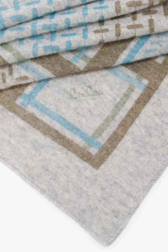 Lala Berlin Triangle Puzzle cashmere sage/blue Limitierter Zeitrabatt