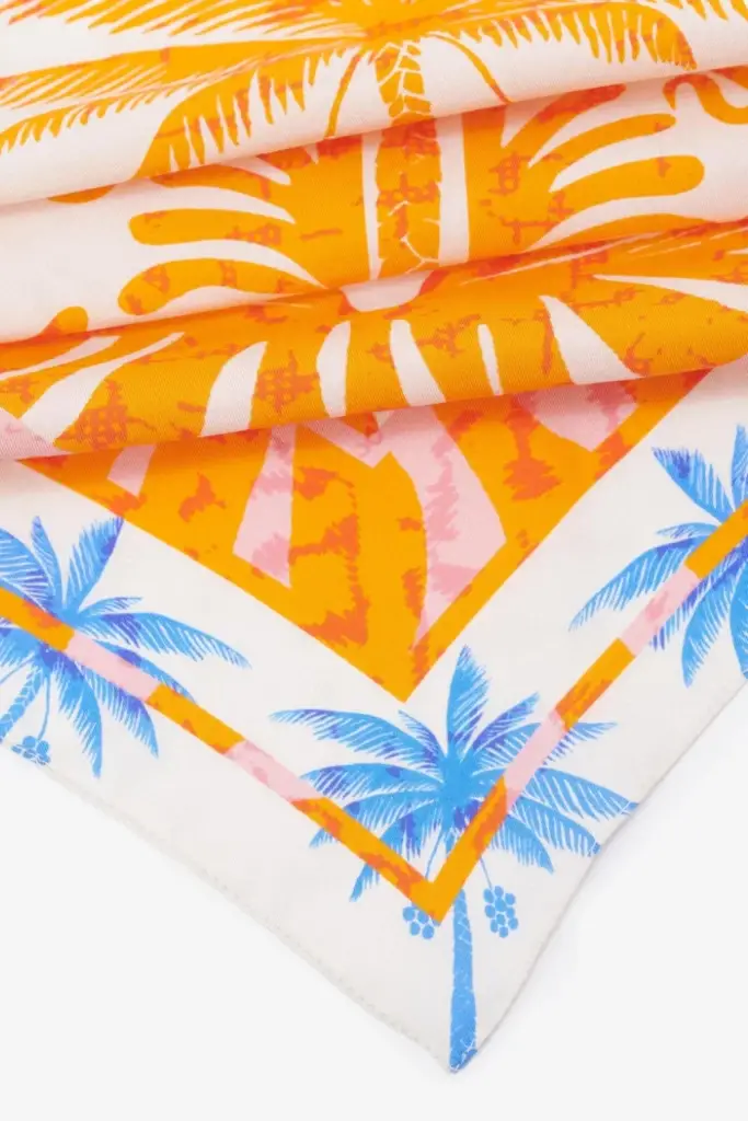 Lala Berlin Triangle Aina silk sunset palm orange Flash Sale