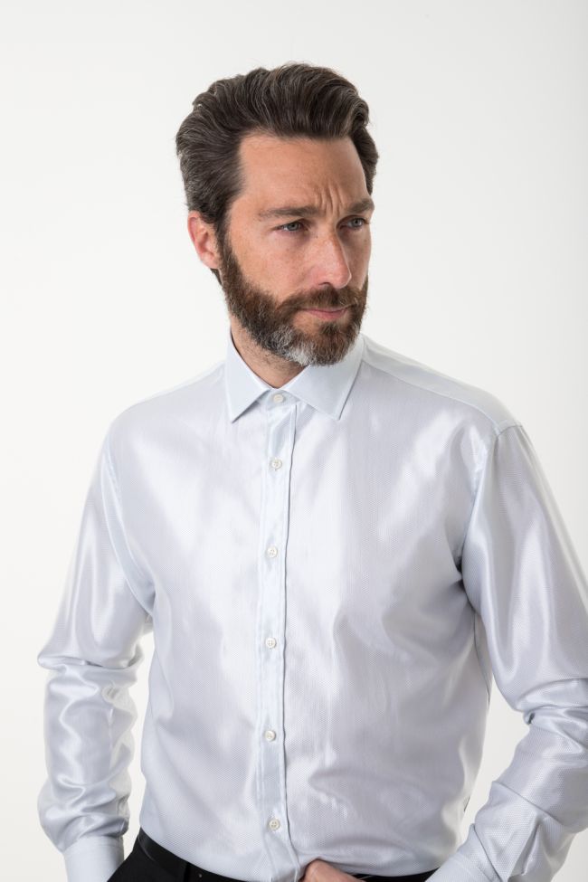 ingram Hemd Herren Ingram Classic Einfarbig 55% Baumwolle 45% Viskose kragen Italienisch Lange Ärmel Bis zu 55% Rabatt